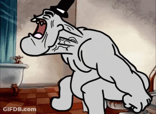 Man In Top Hat Sitting On Toilet GIF