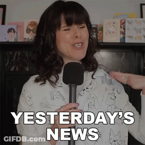 Man In Top Hat Standing In Front Of Breaking News Banner GIF