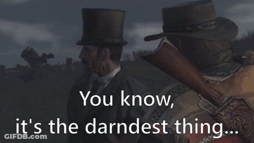 Man In Top Hat Talking Saying You Know It's The Darndest Thing GIF