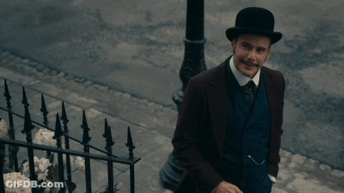 Man In Top Hat Walking GIF