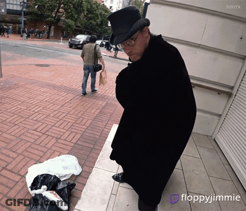 Man In Top Hat With Floppyjimmie GIF