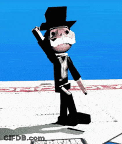 Man In Top Hat With Mustache GIF