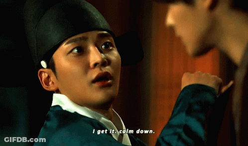 Man In Traditional Costume Saying I Get It Calm Down GIF