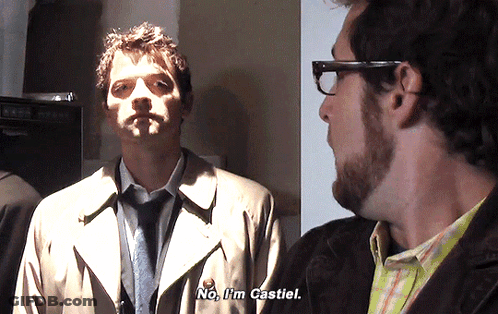 Man In Trench Coat Says No I'm Castiel GIF