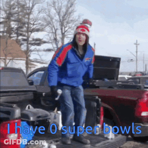 Man In Truck Saying I Have 0 Super Bowls GIF