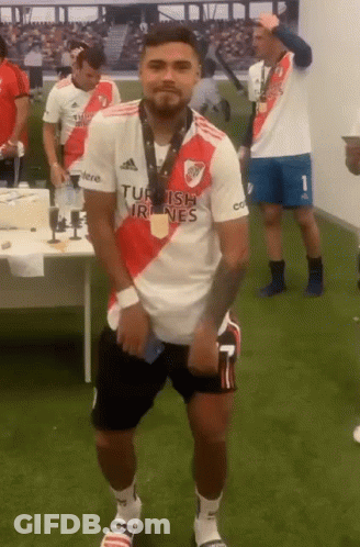 Man In Turkish Airlines Shirt Dancing GIF