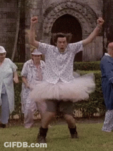 Man In Tutu Dancing In Front Of Crowd GIF