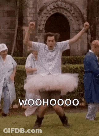 Man In Tutu Dancing In Park GIF