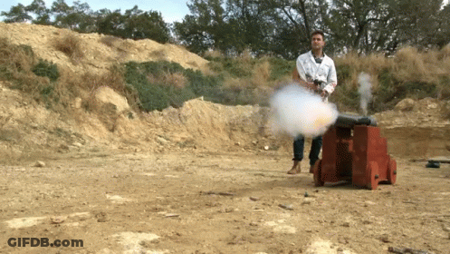 Man In Tutu Jumping As Crowd Watches GIF