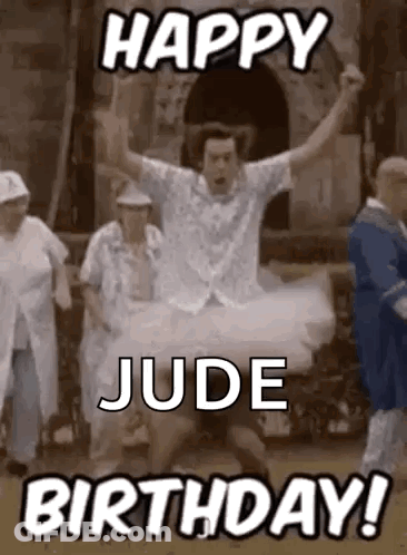 Man In Tutu Jumping Happy Jude Birthday GIF