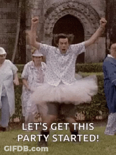 Man In Tutu Jumping In Air GIF