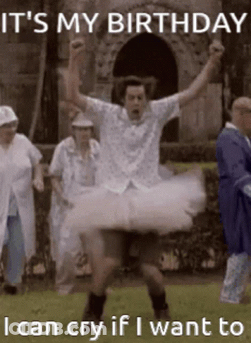 Man In Tutu Saying Its His Birthday GIF