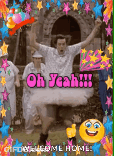 Man In Tutu Saying Oh Yeah Welcome Home GIF