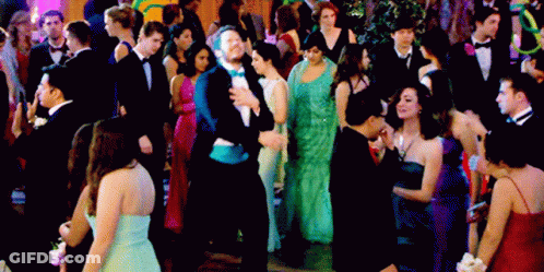 Man In Tuxedo Dancing At Prom GIF