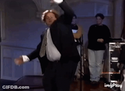Man In Tuxedo Dancing Playing Guitar GIF