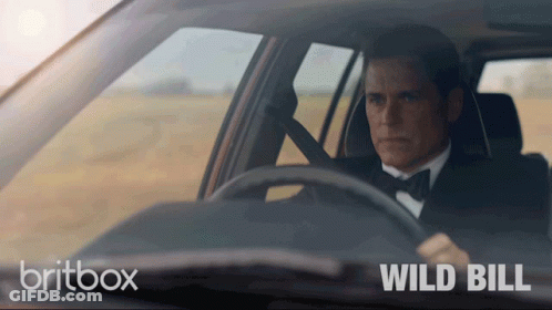 Man In Tuxedo Driving Car GIF