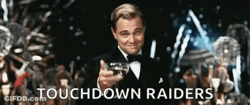 Man In Tuxedo Holding Champagne Touchdown Raiders GIF