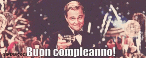 Man In Tuxedo Holding Confetti Cannon Buon Compleanno GIF