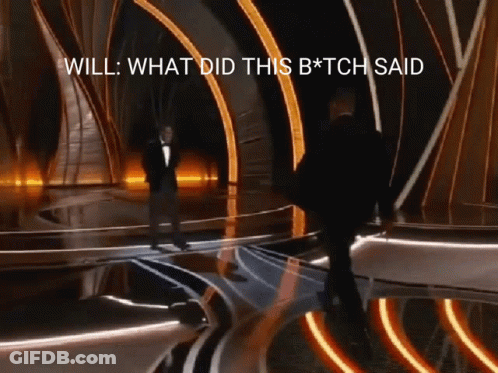 Man In Tuxedo On Stage Saying Will What Did This B*tch Said GIF