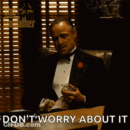 Man In Tuxedo Saying Don't Worry About It GIF