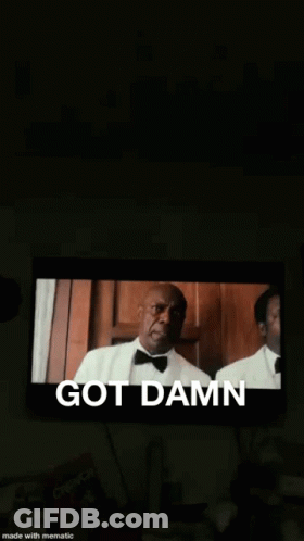 Man In Tuxedo Saying Got Damn GIF