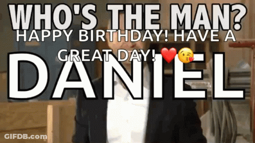 Man In Tuxedo Saying Happy Birthday Daniel GIF