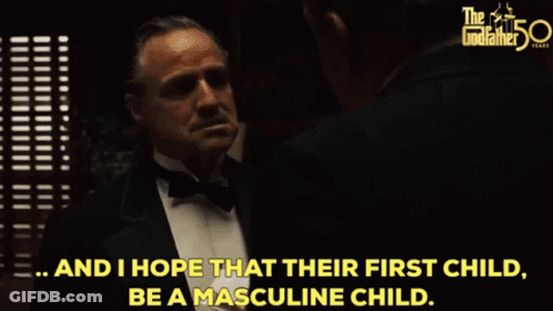 Man In Tuxedo Saying Hope For Masculine Child GIF