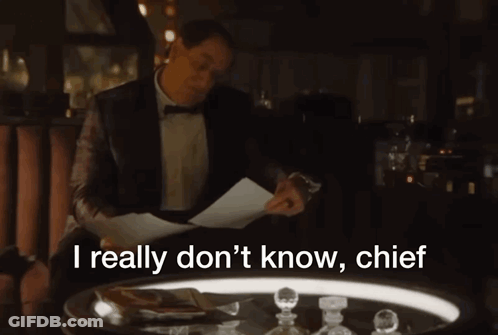 Man In Tuxedo Saying I Don't Know Chief GIF