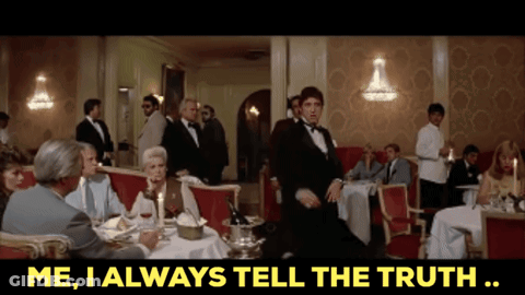 Man In Tuxedo Saying Me I Always Tell The Truth GIF