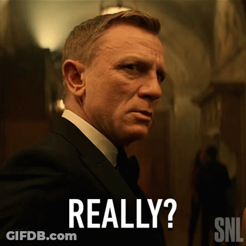 Man In Tuxedo Saying Really On SNL Poster GIF