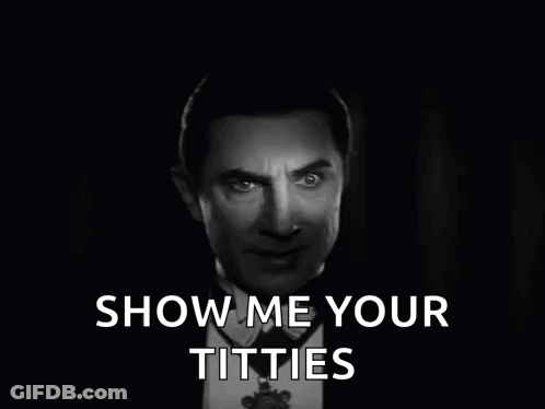 Man In Tuxedo Saying Show Me Your Titties GIF