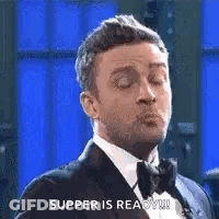 Man In Tuxedo Saying Supper Is Ready GIF