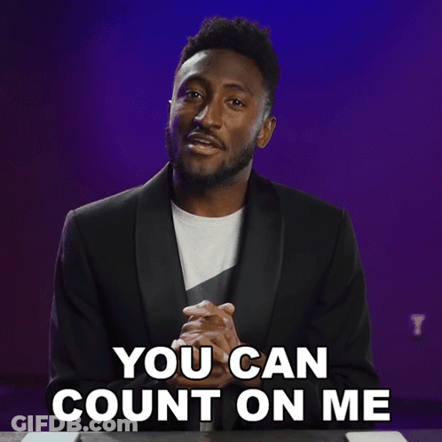 Man In Tuxedo Saying You Can Count On Me GIF