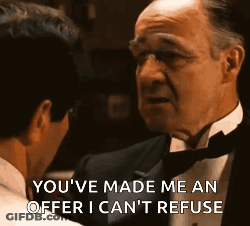 Man In Tuxedo Saying You've Made Me An Offer I Can't Refuse GIF