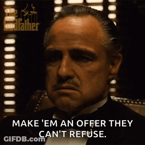 Man In Tuxedo Says Make Em An Offer They Can T Refuse GIF