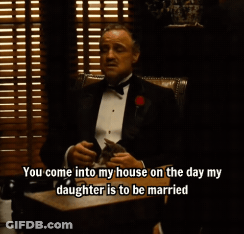 Man In Tuxedo Says You Come Into My House GIF
