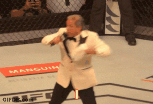Man In Tuxedo Singing At UFC GIF