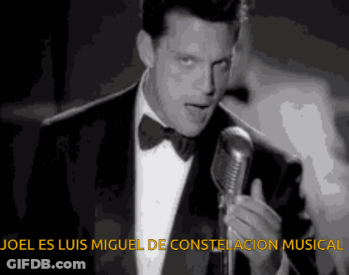 Man In Tuxedo Singing Joel Es Luis Miguel De Constellation Musical GIF