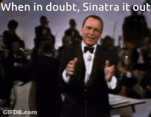 Man In Tuxedo Singing Sinatra GIF