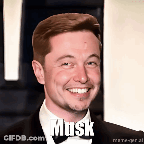 Man In Tuxedo Smiling Saying Musk GIF