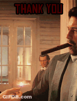 Man In Tuxedo Smoking Cigar Thank You GIF