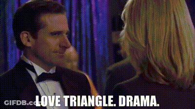 Man In Tuxedo Talking To Woman Saying Love Triangle Drama GIF