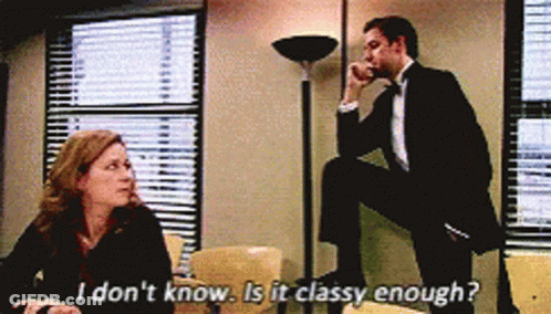 Man In Tuxedo Talking To Woman GIF