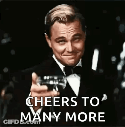 Man In Tuxedo Toasting Champagne GIF
