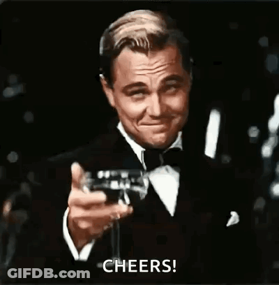 Man In Tuxedo Toasting With Champagne GIF