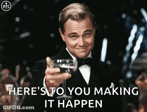 Man In Tuxedo Toasting With Wine GIF