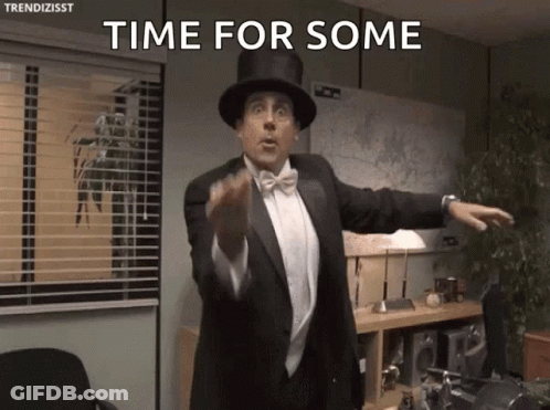 Man In Tuxedo Top Hat Says Time For Some GIF
