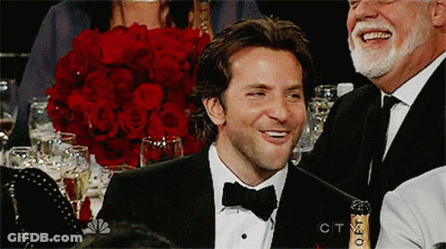 Man In Tuxedo With Moet Bottle GIF