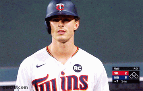 Man In Twins Jersey On Field GIF
