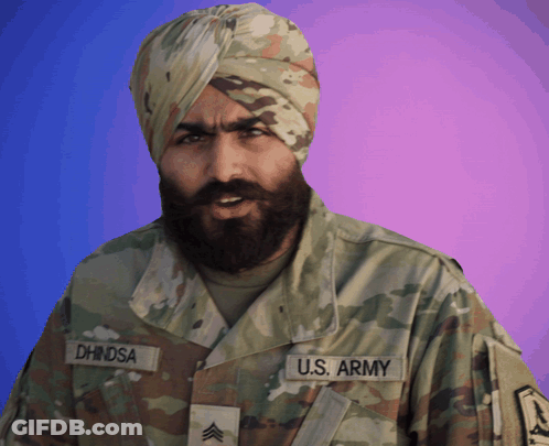 Man In U.S. Army Uniform With Dhinsa GIF